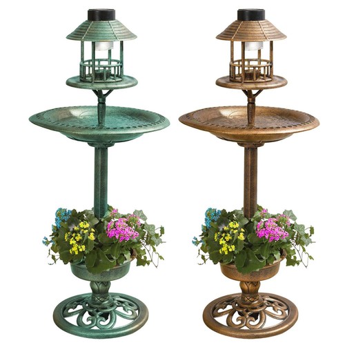Bird bath feeder with solar - bath, &