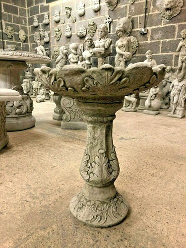 Bird bath decorative leafy - decorative,