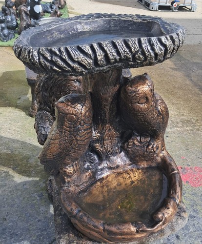 Owl design bird bath latex - bath, and