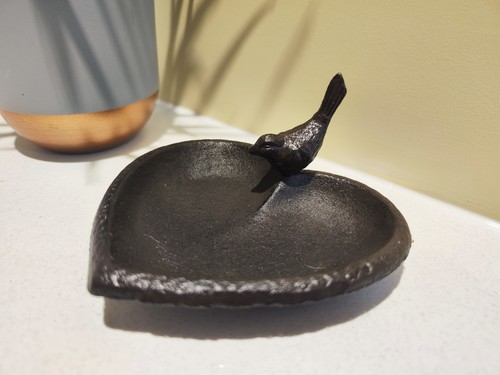 Small 16cm cast iron heart - iron,