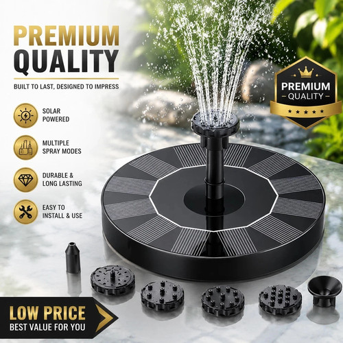 Solar fountain floating - floating, pump