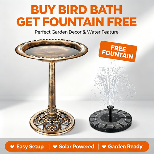 Garden height bird bath - height,