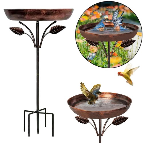 Vintage style metal bird bath - style,