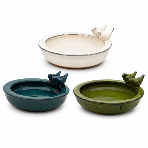 Ceramic bird bath - ceramic, large