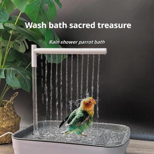 Automatic parrot bird bath tub - automatic,