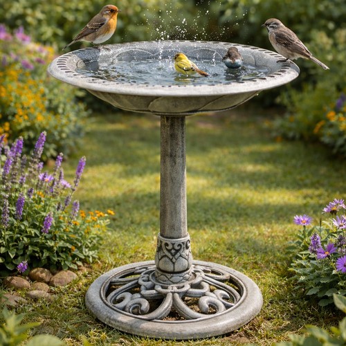 Stone effect plastic pedestal - plastic,