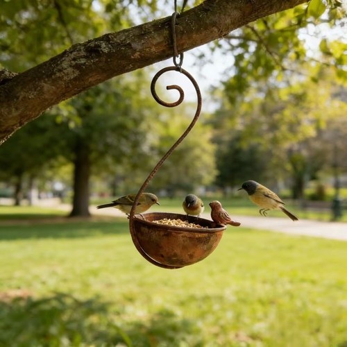 Hanging bird bath feeder - hanging,