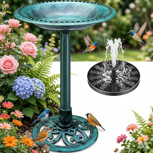 Bird bath traditional - bird,