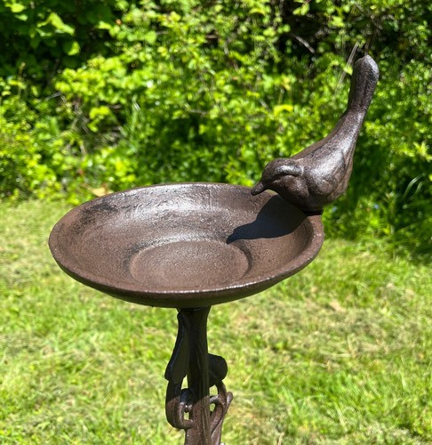 Cast iron bird bath - cast, feeder