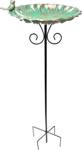 Metal bird bath for garden - bird,