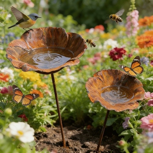 Bird bath feeder - bird,