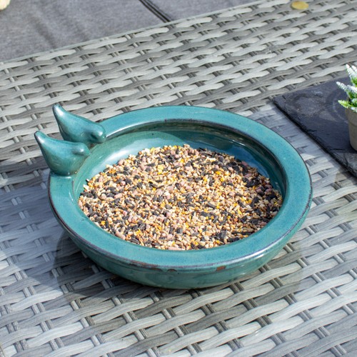 Round ceramic bird - round,