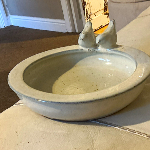 Grey round ceramic - ceramic, bowl