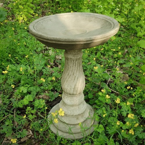 Twist bird bath feeder - feeder, stone